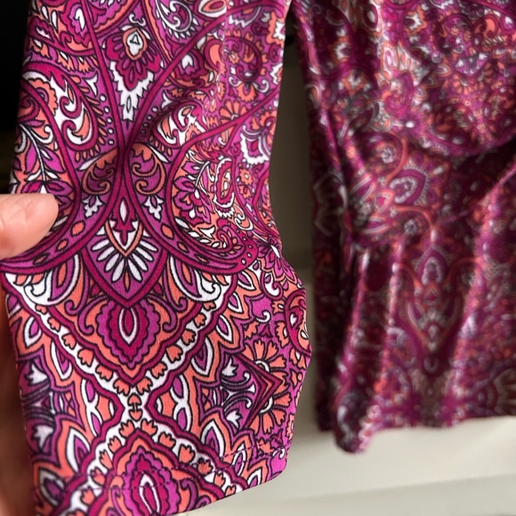 Laura petites Paisley V-Neck Women's Top XS - Picture 5 of 15